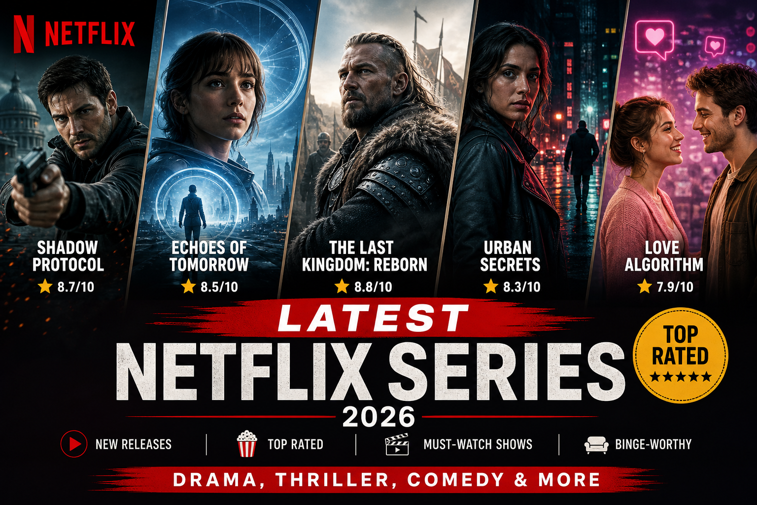 Latest Netflix Series 2026 | Top New Shows, Ratings & Reviews